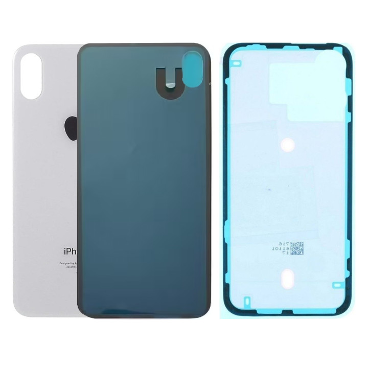 Vitre Arriere Remplacement +Colle pour iPhone XS BLANC