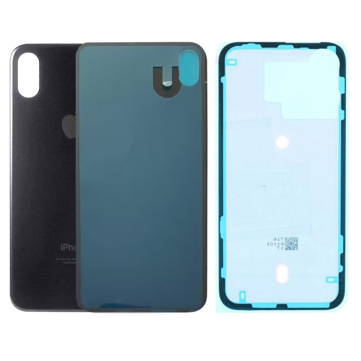Vitre Arriere Remplacement +Colle pour iPhone XS NOIR