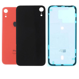 Vitre Arriere pour iPhone XR Coral Avec Colle Pre installé + Grand trou