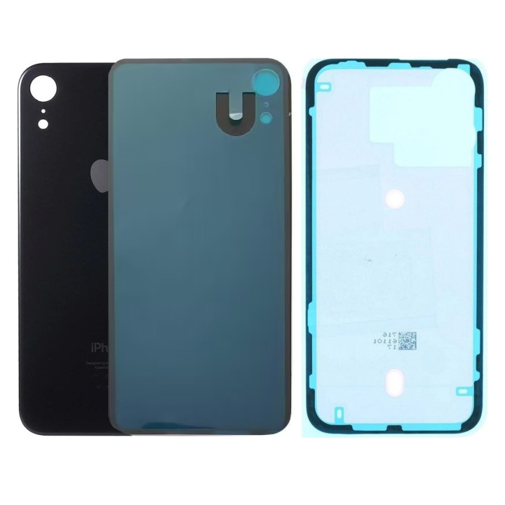 Vitre Arriere Remplacement +Colle pour iPhone XR NOIR