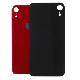 Vitre Arriere pour iPhone XR Rouge Avec Colle Pre installé + Grand trou