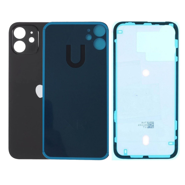 Vitre Arriere Remplacement +Colle pour iPhone 12 Mini NOIR