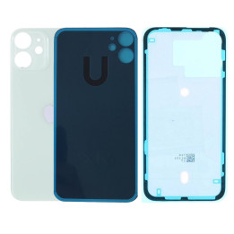 Vitre Arriere pour iPhone 12 Mini Vert, Colle Pre installé + Grand trou