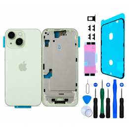 Châssis arrière NU pour iPhone 15 Vert + outils + joint