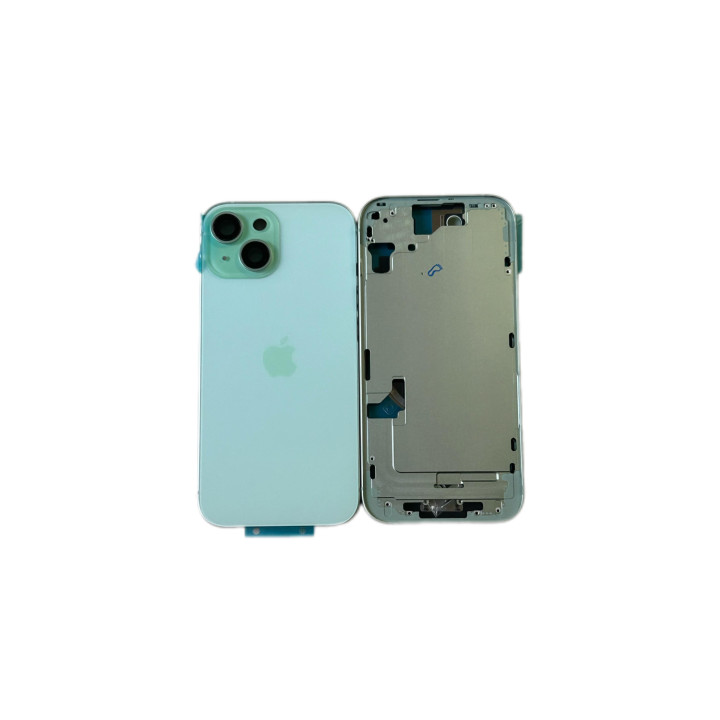 Châssis arrière NU pour iPhone 15 Vert + outils + joint