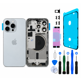 Bare rear chassis for iPhone 15 Pro White + tools + seal
