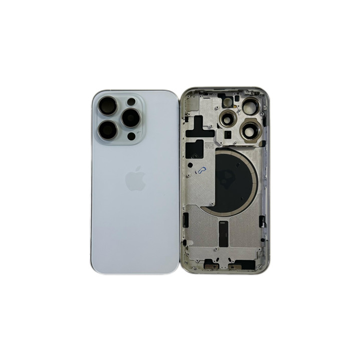 Bare rear chassis for iPhone 15 Pro White + tools + seal