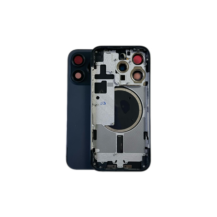 Bare rear chassis for iPhone 15 Pro Max Blue + tools + seal