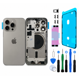 Bare rear chassis for iPhone 15 Pro Max Grey + tools + seal