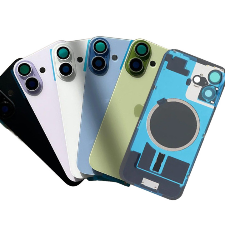 Vitre arrière pour iPhone 17 Vert + adhésif + plaque métallique