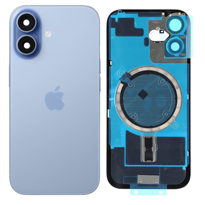 Back glass for iPhone 17 Blue + adhesive + metal plate + seal