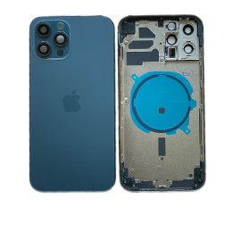 Châssis arrière NU pour iPhone 12 Pro Max Bleu + outils + joint