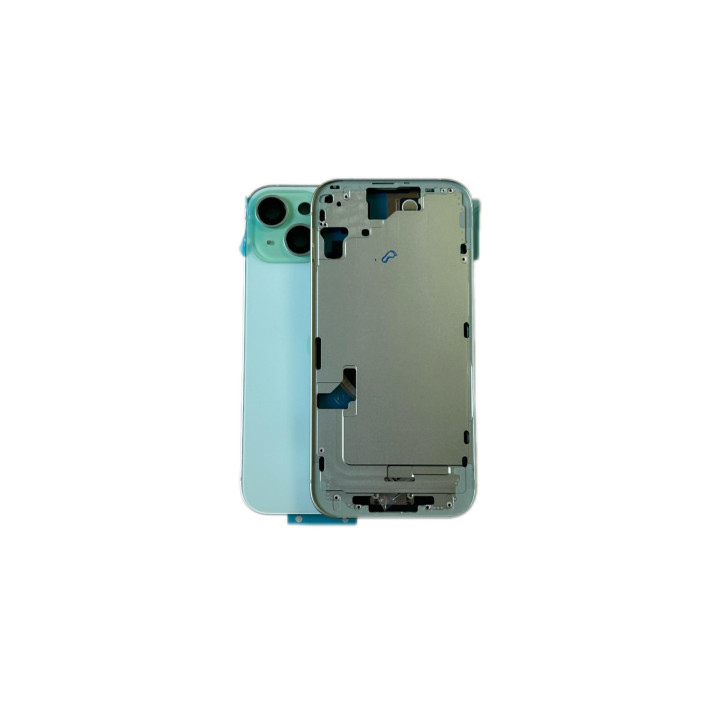 Châssis complet prémonté pour iPhone 15 Vert + joint + outils