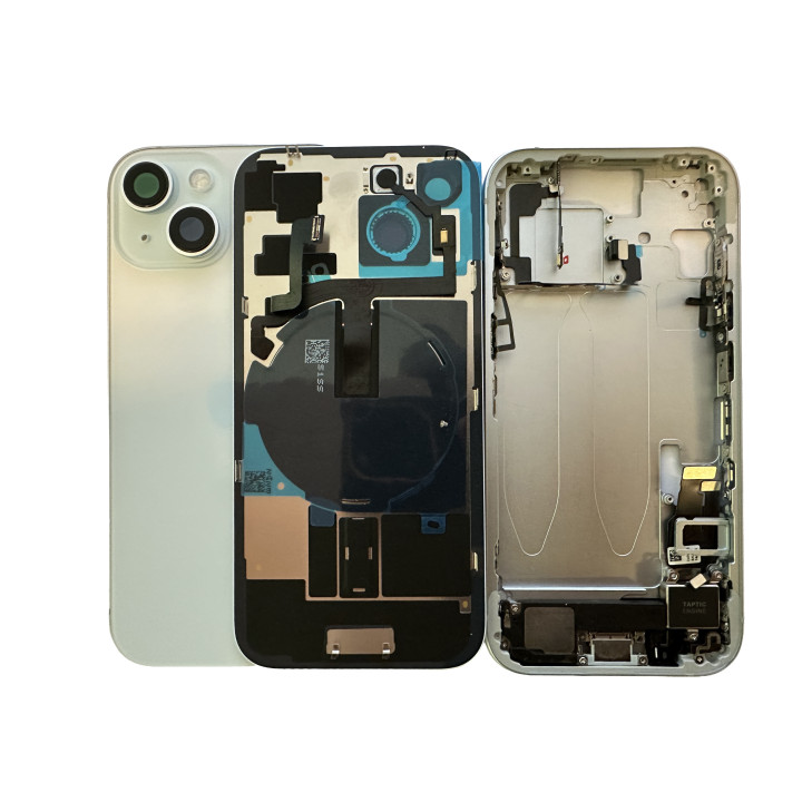 Châssis complet prémonté pour iPhone 15 Plus Bleu + joint + outils