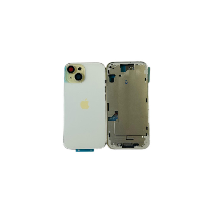 Châssis complet prémonté pour iPhone 15 Plus Jaune + joint + outils