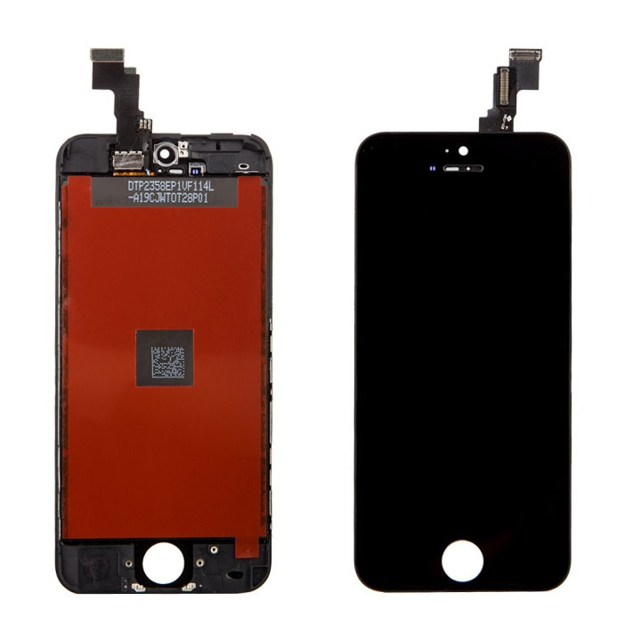 VITRE TACTILE IPHONE 5C NOIR + ECRAN LCD RETINA SUR CHASSIS + OUTILS