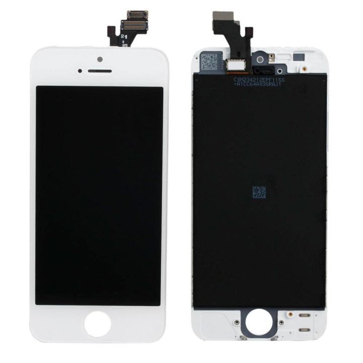 VITRE TACTILE IPHONE 5 BLANC + ECRAN LCD RETINA SUR CHASSIS + OUTILS