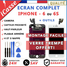 VITRE TACTILE + ECRAN LCD RETINA TOUT ASSEMBLÉ COMPLET POUR IPHONE 6 NOIR /BLANC