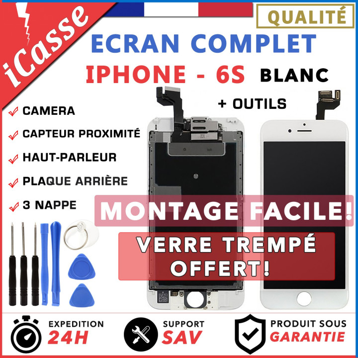 VITRE TACTILE + ECRAN LCD RETINA TOUT ASSEMBLÉ COMPLET POUR IPHONE 6 NOIR /BLANC