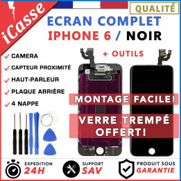 VITRE TACTILE + ECRAN LCD RETINA TOUT ASSEMBLÉ COMPLET POUR IPHONE 6 NOIR