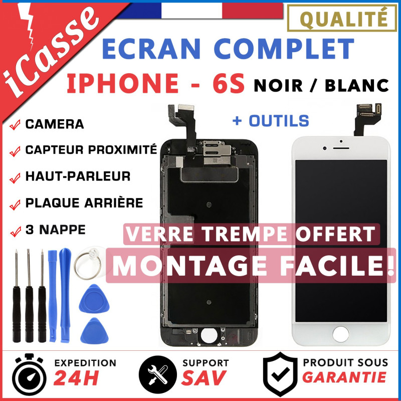 Écran Complet Assemblé Pour IPhone 6 - Vitre Tactile + LCD Retina - Noir - Neuf Compatible Apple