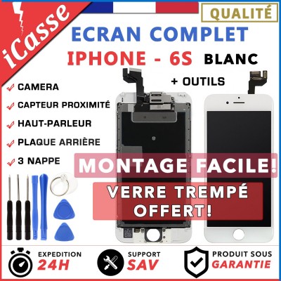 VITRE TACTILE + ECRAN LCD COMPLET IPHONE 6S BLANC + OUTILS