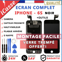 VITRE TACTILE + ECRAN LCD COMPLET IPHONE 6S NOIR + OUTILS